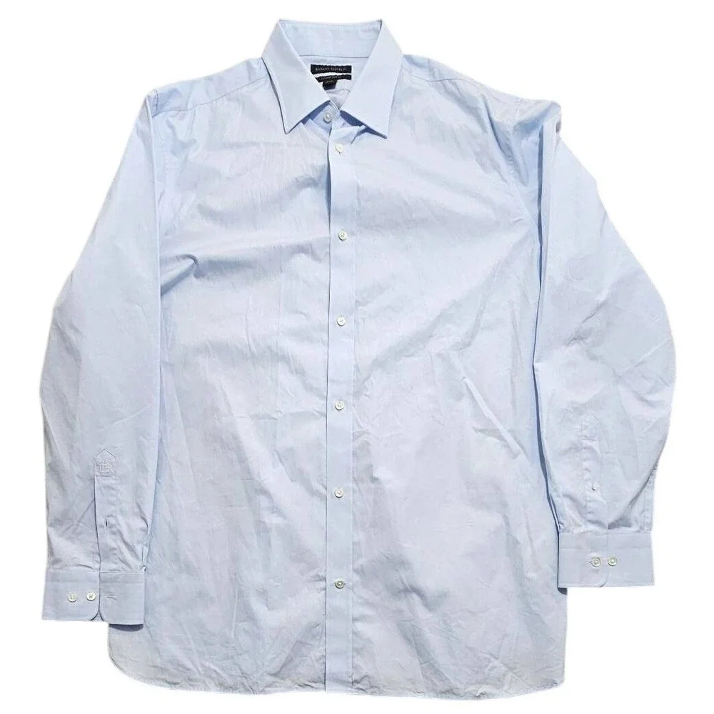 Banana Republic XXLT Slim‎ Fit Dress Poplin Shirt Country Blue 795825-01 Cotton
